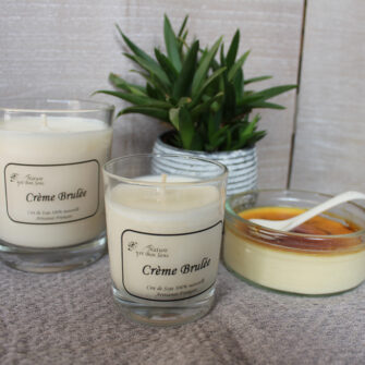 Bougie parfumée Ambiance crème brulée petit et grand modèle