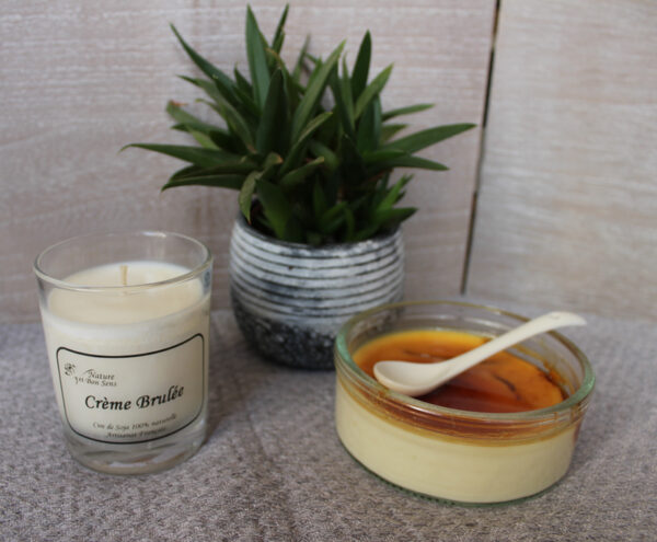 Bougie parfumée Ambiance crème brulée petit modèle