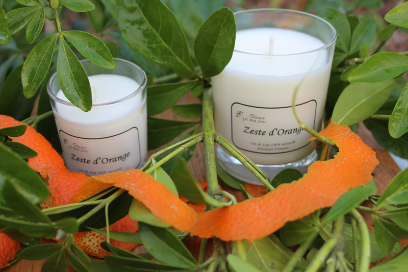 Bougie parfumée Ambiance zeste d'orange grand et petit modèle