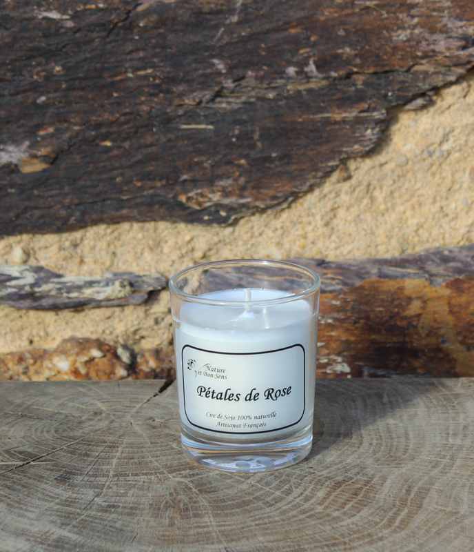 Bougie Pétales de Rose petit modèle