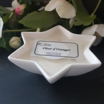 Bougie étoile petit modèle fleur d'oranger