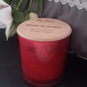 Bougie photophore Rose rouge Brume de jasmin ambiance