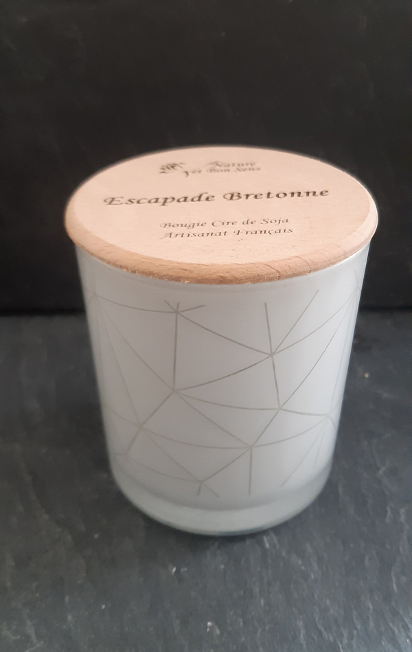 Bougie photophore blanc Escapade Bretonne