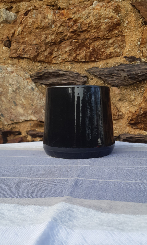 cache pot céramique noir