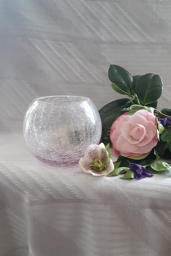 vase photophore boule rose ambiance