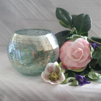 vase photophore boule verte ambiance